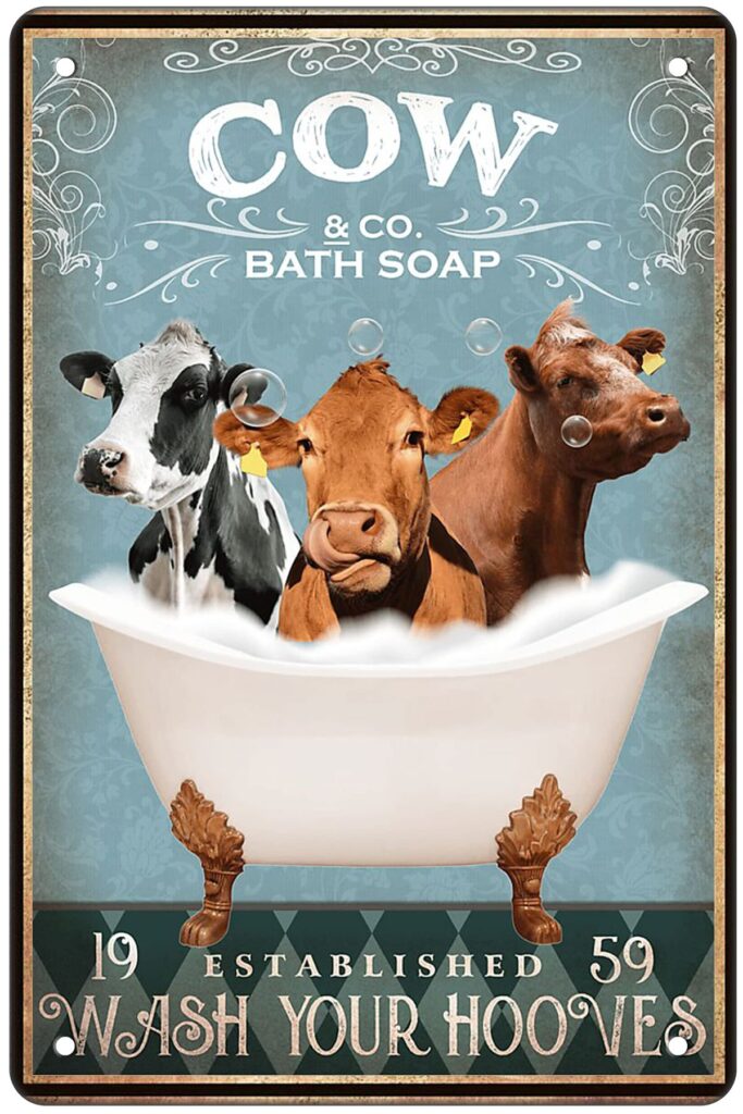 cow bathroom decor​