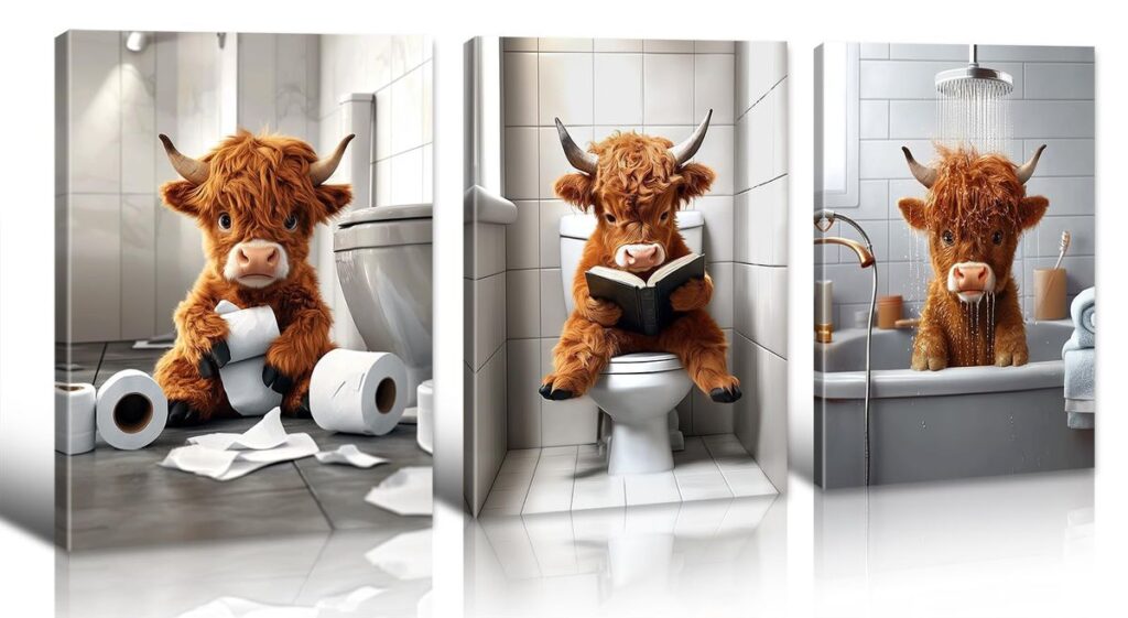 cow bathroom decor​